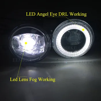 2in1 LED Angel Eye DRL Lumini de Zi Cut-Line Obiectiv Ansamblului Lămpii de Ceață pentru Toyota Prius V /Prius+ ZVW40W 2016 2017 