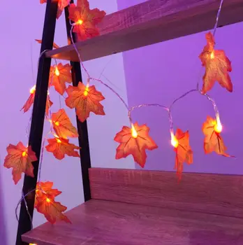 Lampa LED string decorarea camerei lampa șir curte frunze de arțar lampa string