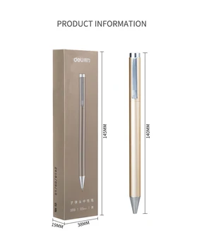 Deli Metal Semn Pen 9.5 mm Stiloul PREMEC Buna Refill MiKuni Japonia Cerneală Neagră Pix Metalic Pentru Ședință de Birou Papetărie Pixuri 