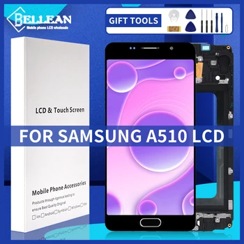 Catteny Super Amoled Pentru Samsung Galaxy A510 Lcd A5 2016 Display Cu Touch Digitizer A510F A510F/DS A510M Ecran de Asamblare 