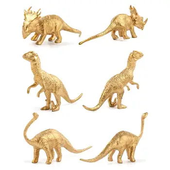 Mini Dinozaur Jucărie Ornamente Animale Cifre Pentru Copii Simulare Dinozaur Model De Jucărie Decor Aur Model Animal Decora