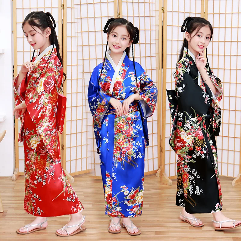 Familiar Fold our 12 Culori Copii Kimono Traditional Japonez Stil Păun Yukata Rochie pentru  Fete Copilul de Cosplay, Japonia Haori Costum de Haine Asiatice cumpara  online > alte ~ Usite.ro