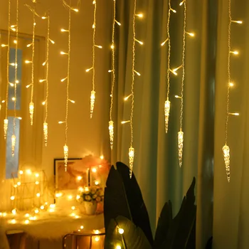Crăciun Lumini LED-uri Cortina Ghirlanda pe Fereastră Șir de Lumini Feston Ghirlande de Anul Nou, Decoratiuni de Craciun pentru Casa 