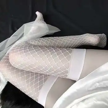Gol Sexy Fishnet Ciorapi Transparente Sexy Genunchi-lungime Tub Mare de Femei Șosete Drăguț coreeană Stil Gotic Timp Ciorapi 