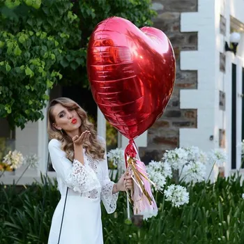 50pcs 75cm Mare Roșu Forma de Inima, Baloane Folie Gonflabila Balon cu Heliu Petrecerea de Nunta Ziua Îndrăgostiților Decor Globos 