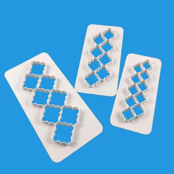 3pcs/Set Diamond Geometrice de Formă Pătrată Relief Coace Tort Fondant de Decorare Cupcake DIY Mucegai Instrumente Bakeware Biscuit Matrite 