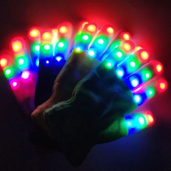 1buc Stralucitoare Mănuși de Halloween LED Degetul Mănuși de Jucarii pentru Copii Festivalul de Anul Nou de Iluminat Decor Mănuși Consumabile Partid 