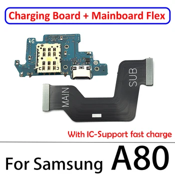 Noul USB Port de Încărcare de Andocare Conectorul de pe Placa Principală Placa de baza Cablu Flex Pentru Samsung Galaxy A10 A20 A30 A40 A50 A60 A80 A70 