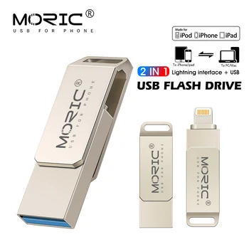 USB Flash Drive Pentru iPhone X/8/7/7 Plus/6/6s/5/SE/ipad 2 IN 1 Pen Drive Memory Stick 16GB 32GB 64GB 128GB Pen drive usb 2.0 