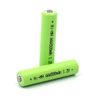 2 buc 1.2 V Baterii Reîncărcabile AAA 500mAh 3A Nimh Ni-Mh Munte Sus Celulă Fără Sudură File pentru Led-uri Lumina Solara 
