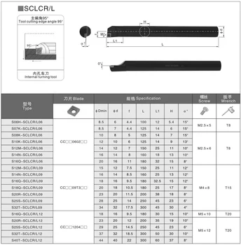 DINCOLO de 32*32 SCLCR SCLCL S32T-SCLCR09 S32T-SCLCL09 Insertii Carbură de Coadă de Cotitură Toolholder Strung Cutter Arbor 32mm Unelte CNC 
