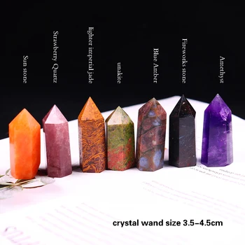7pcs/set Cristal Natural Punct de Cuarț de Stâncă Minerale-Specimen Chakra cristal pilon Decor Acasă Reiki de Vindecare de Energie Piatra 