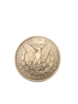 American Vagabond 1893 Morgan Dollar Schelet Zombie Craniu De Argint Placat Cu Copia Fisei 