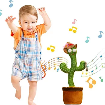 Cactus Jucărie De Pluș Electric Canta 120 De Melodii De Dans Și Răsucirea Cactus Luminos De Înregistrare A Învăța Să Vorbească Răsucire Jucărie De Pluș 