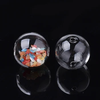 100buc 10-40mm Transparente Clare de Gol Minge de Sticlă Suflate Manual Glob de Sticlă Margele Rotunde cu Bule de Orbs Pentru a Face Bijuterii 