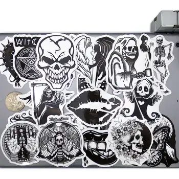 50pcs Gotic Arta Graffiti Vrăjitoare Craniul de Demon Amuzant Telefon Laptop Cazul Chitara Depozitare Skateboard Masina Motocicleta Impermeabil Autocolante 