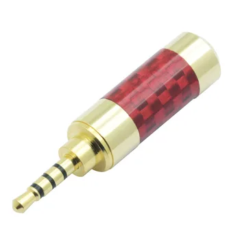 10buc/lot Jack 2.5 mm, 4 Poli, Masculin Plug Fibra de Carbon 4 Pin 2,5 mm Stereo Plug Lipire Sârmă Căști Conector pentru Cablu 6MM 