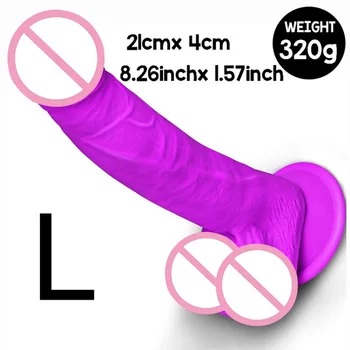 Muhang Moale Vibrator Pentru Femei Imens Vibrator Realist din Silicon pentru Penis Dong cu ventuza pentru Femei Masturbare Lesbain Jucărie Sexuală 