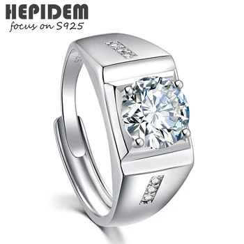 HEPIDEM 2ct 8mm D Moissanite Argint 925 Inele 2022 Nou Diamant Trecut Testul Bijuterii Barbati S925 Cadou de Nunta 1669 