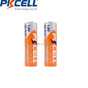 20buc PKCELL NIZN Baterie AA Baterii Reîncărcabile aa 2500mWh 1.6 V mai mare de 1,8 v 