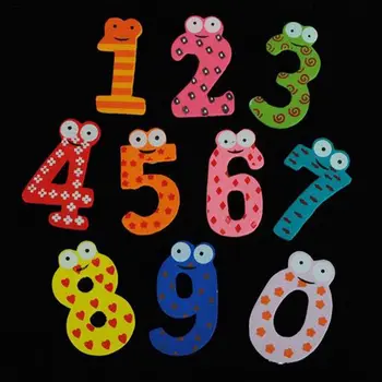 1set X-mas Cadou Set 10 Numărul de Lemn Magnet de Frigider Educație Învețe Copil Drăguț Jucărie Copil YKS 