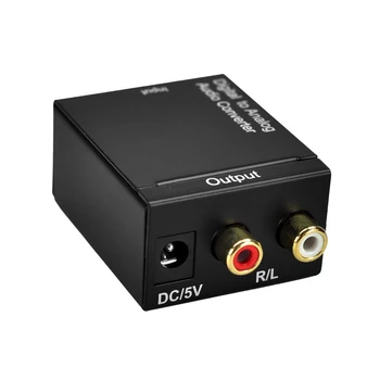 5V 1A Digital la Analogic Convertor Audio Digital Optic CoaxCoaxialToslink să Analog RCA L/R Audio Convertor Adaptor Amplificator 