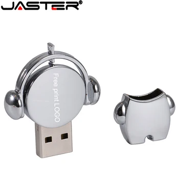 JASTER USB 2.0 Flash Drive 128GB Drăguț Metal Desene animate Pen Drive 64GB Memorie Stick de 32GB 16GB 8GB 4GB Gratuit Logo-ul Personalizat Pendrive 