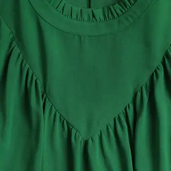 ZANZEA Elegant Volane Blaturi de Lucru de Epocă Felinar Lung Maneca Bluza Femei Toamna Tricou Casual Solide în Vrac Blusas Supradimensionat Tunica 
