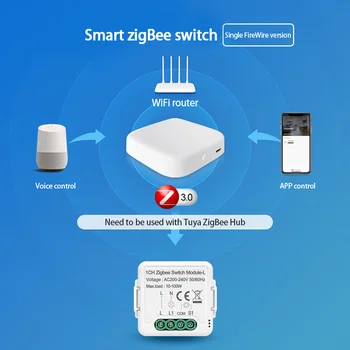 ZigBee 3.0 Mini Smart Wifi DIY Comutator de Lumină 1/2/3Way de Control Acasă Inteligent de Automatizare Modulul Tuya/Smart Life App Pentru Alexa Google 