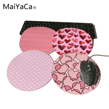 MaiYaCa Rotund Mouse Pad Preț Scăzut Buna Calitate, Elemente de Moda Mai buna Alegere Pentru Cadouri Romantice roz in forma de inima 