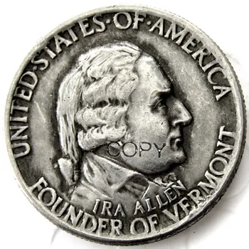 1927 Vermont Sesquicentennial Copia Monede Placate Cu Argint 
