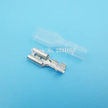 200PCS/LOT 100Sets 4.8 mm Sertizare Terminale de sex Feminin Spade Conector de Îmbinare Cu Caz 