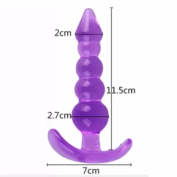 Curte mare Margele Butt Plug anal toy Jelly tube g spot anus buttplug jucarii sexuale achor dop de fund sex magazin de produse pentru femei, bărbați 