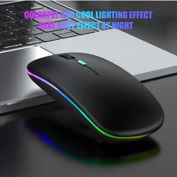 Mouse-ul Wirelesss Reîncărcabilă RGB Bluetooth Mouse-ul Pentru Laptop de Calculator fără Fir Tăcut Mause Condus Ergonomic PC, Macbook Mouse de Gaming