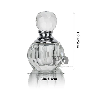 H&D Unqiue de Cristal Femei Clare Sticla de Parfum Goale Reîncărcabile Recipient de Călătorie Parfum Cosmetice Dop de Sticlă Cadouri 2ML 