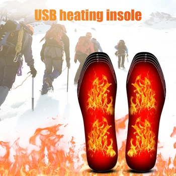 2 buc USB Încălzit Tălpi de Pantofi de Cald la Picioare Șosete Pad Mat Electric de Încălzire cu Branțuri Lavabile Cald Termică Tălpi Unisex