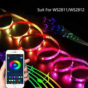 WS2812B WS2811 Led-uri Controler Bluetooth pentru Adresabile Benzi cu LED-uri de Lumină Smd 5050 RGB LED-uri de Bandă 24key IR Muzica Controler Inteligent 