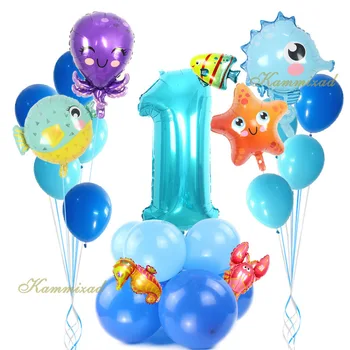 Leeiu Coada de Sirena Baloane Set de Copii 1 2 3 4 5 6 7 8 9 ani, la Petrecerea de Ziua Decor În Mare Fata Mica Sirena Balon 