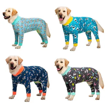 Mediu Câini De Talie Mare Pijamale Pentru Câini De Companie Haine Salopeta Pentru Costum De Câine Haină Pentru Câini De Desene Animate Imprimate Îmbrăcăminte Tricou Ropa Perro