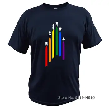 Star Trek Curcubeu Tricou Gay Pride T-Shirt UE Mărime De din Bumbac Moale de Inalta Calitate Echipajul Gât Premium Insignia Tee Topuri 