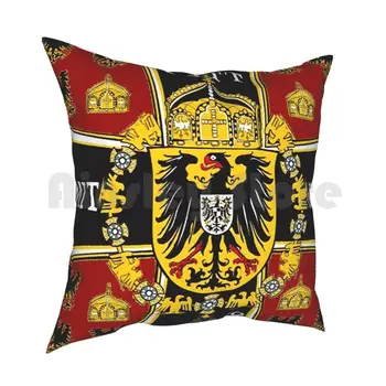 Prusia Drapelul De Luptă Din 1870 Pe Perna Roșie Caz Tipărite Acasă Moale Pernă Germane Prusia Vintage Germania De Prusia 