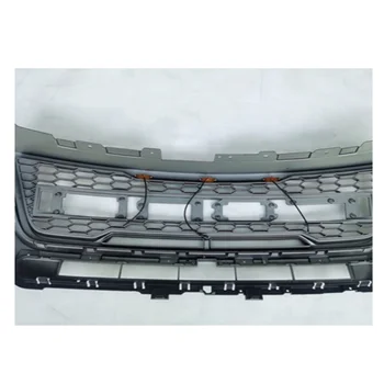 Masina ABS Curse Grill cu Lampă cu Led-uri Upgrade-ul F150 Stil Grila Fata Pentru Ford Explorer-2018 (Negru, Gri Fibra de Carbon Model 
