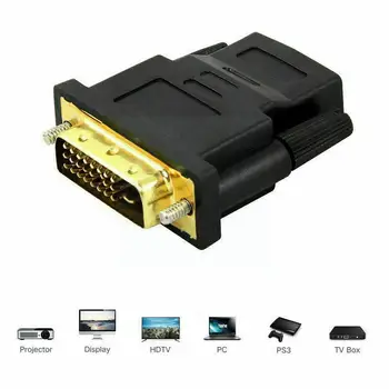 DVI-D Male (24 1 pin) La HDMI compatibil Femeie 19-pin Mar3 Monitor HDTV Dropshipping HD Adaptor de Afișare E1R0 