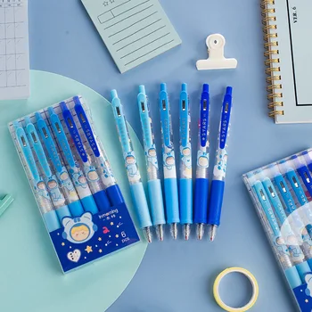 5pcs/cutie Retractabil Pixuri cu Gel de Desene animate Anime Pen Extra Fin 0,5 mm Kawaii Pen Papetărie pentru Școală Copii Rechizite de Birou 