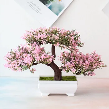 Artificiale Simulat Copac Mini Bonsai Copac Pot De Flori Decor False, Ghivece De Flori Ornament Pentru Acasă Grădină Cameră Decor 