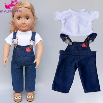 17 inch renăscut baby Doll iepure haine pantaloni fusta 18 inch og haine de păpuși pantaloni costum copii cadou de Crăciun 