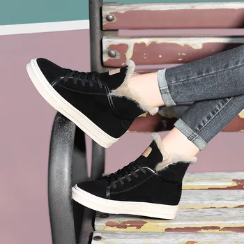 SWYIVY Cald Iarna Blana Pantofi Femei Cizme Glezna 2019 Nou de sex Feminin de Cauzalitate Pantofi Negru Cizme de Zapada Pentru Femei Pantofi pentru Femeie 2019 Boot 