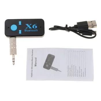 X6 Receiver Audio Bluetooth V5.0 Wireless Handfree Sun Music Player Telefonul Masina AUX In/Ieșire MP3 Music Player Suport TF Card 