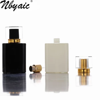 Nbyaic 1buc high-end sticla de parfum 50ml negru și alb sticla cu pulverizator portabil sticlă ceață fină amovibil sticla goala 