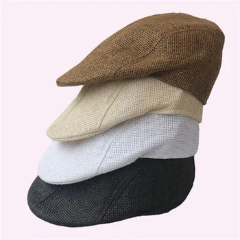 2017 Nou Brand vintage men berete,Casual femei căciuli capac de paie de culoare Solidă de Vară se răcească și confortabil de transport Gratuit 
